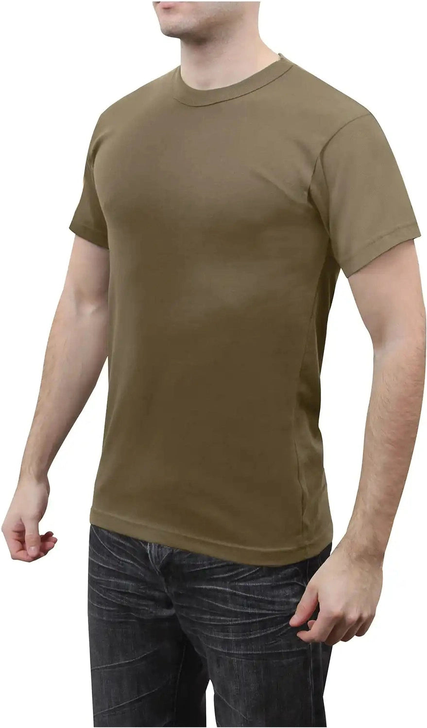 Rothco Solid Color T-shirt with Cotton / Polyester Blend