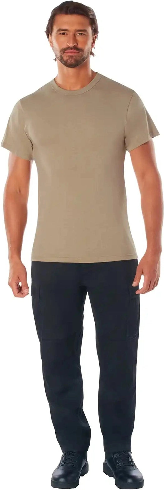 Rothco Solid Color T-shirt with Cotton / Polyester Blend