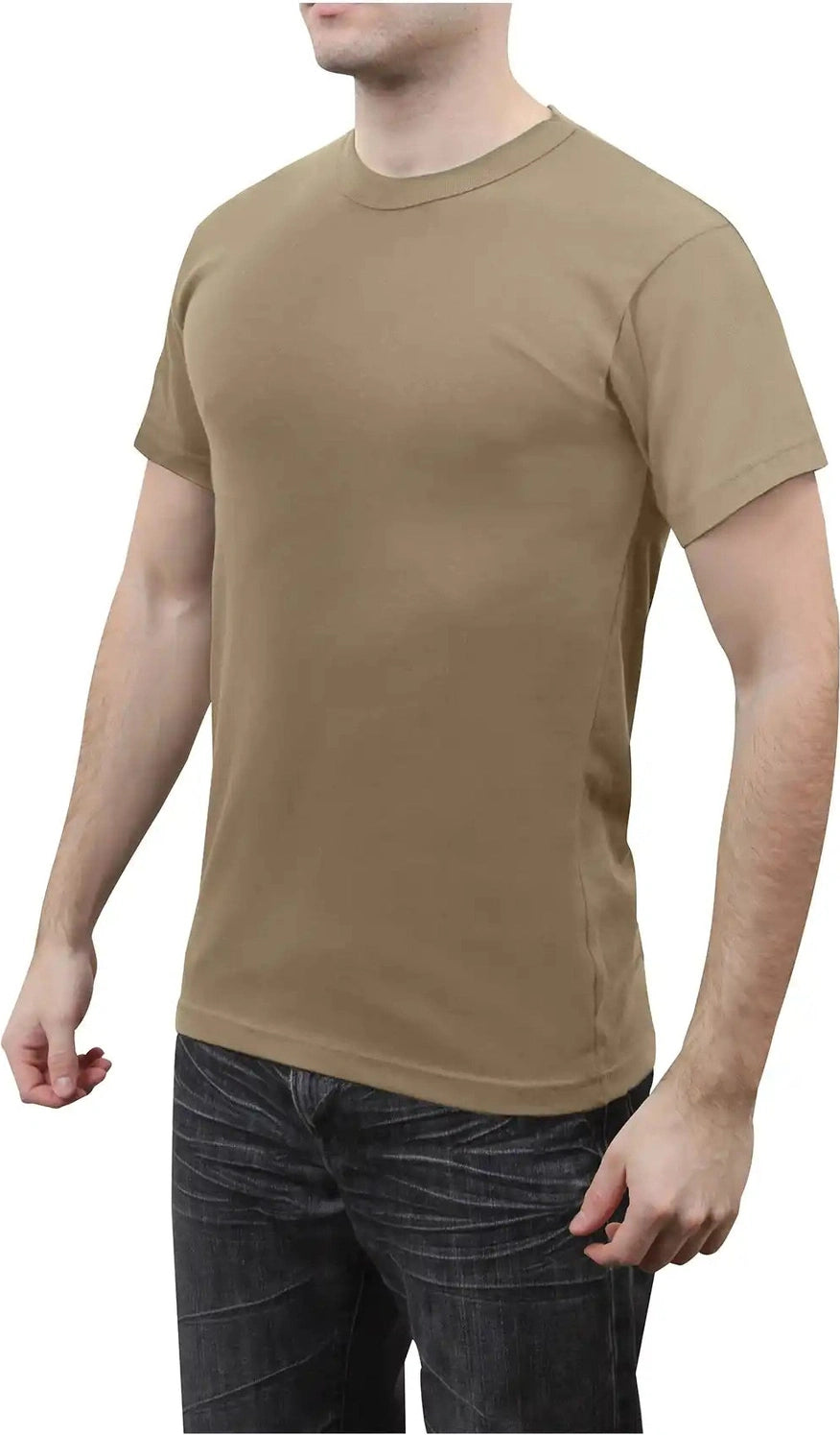 Rothco Solid Color T-shirt with Cotton / Polyester Blend