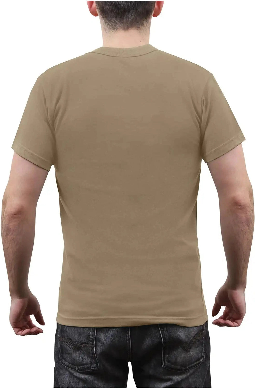 Rothco Solid Color T-shirt with Cotton / Polyester Blend