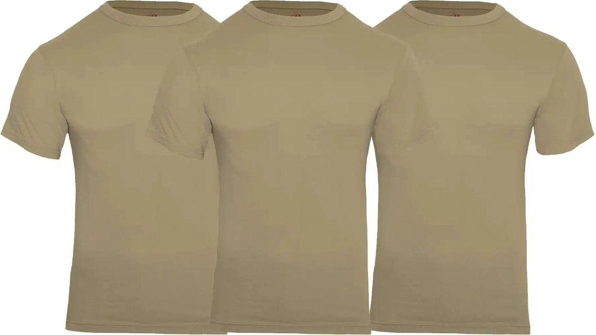 Rothco Solid Color T-shirt with Cotton / Polyester Blend