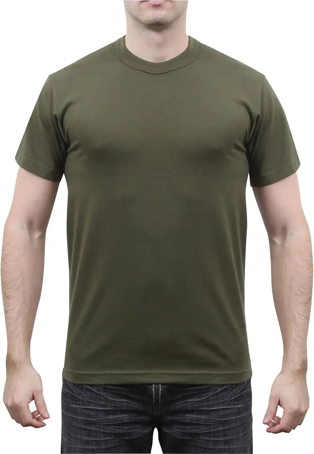 Rothco Solid Color T-shirt with Cotton / Polyester Blend