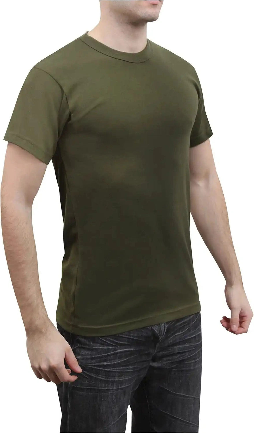 Rothco Solid Color T-shirt with Cotton / Polyester Blend