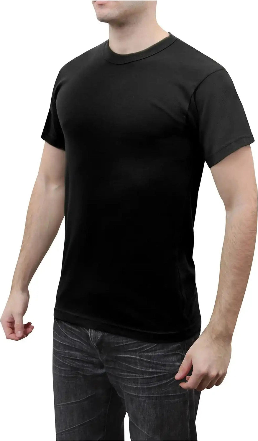 Rothco Solid Color T-shirt with Cotton / Polyester Blend
