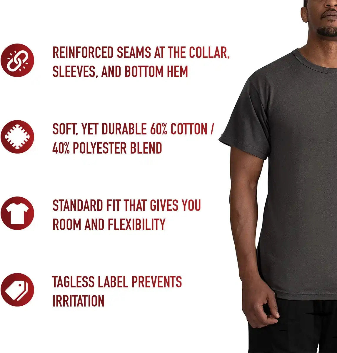 Rothco Solid Color T-shirt with Cotton / Polyester Blend