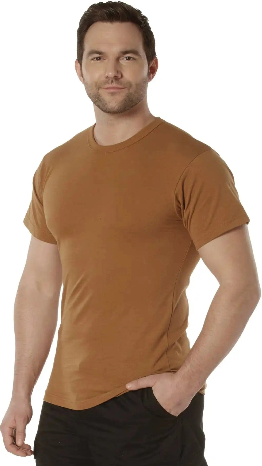 Rothco Solid Color T-shirt with Cotton / Polyester Blend