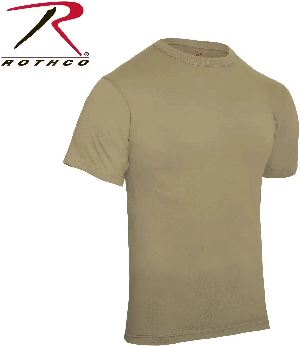 Rothco Solid Color T-shirt with Cotton / Polyester Blend