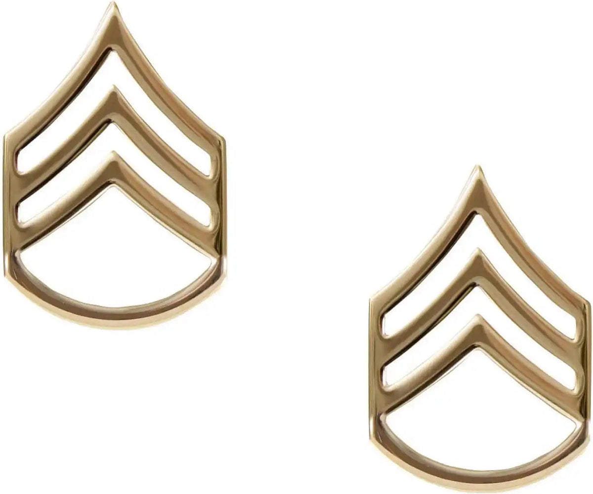 Rothco Staff Sergeant Polished Insignia - Gold / one Size