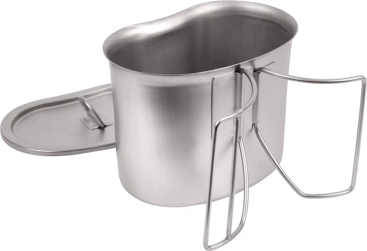 Rothco Stainless Steel Canteen Cup and Cover Set - Silver