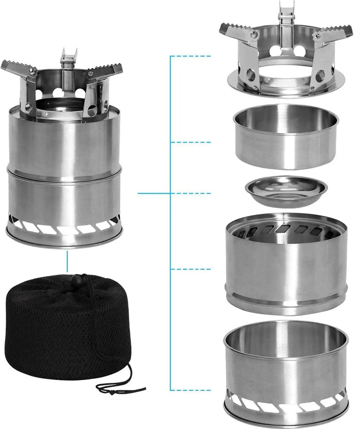 Rothco Stainless Steel Portable Camping / Backpacking Stove - Silver / one Size