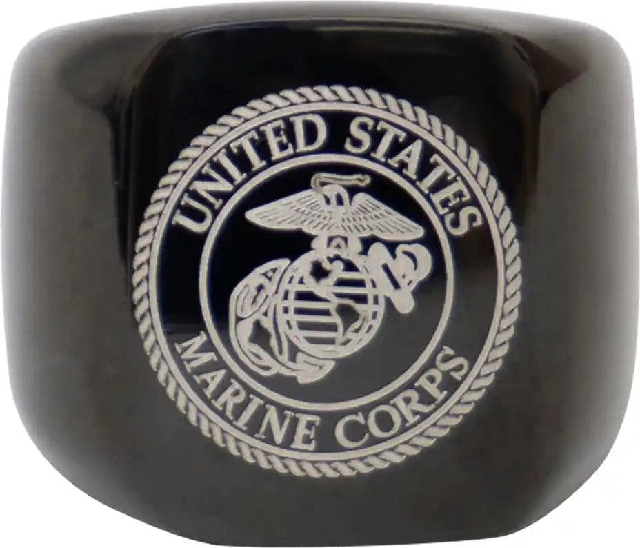 Rothco Stainless Steel Usmc Eagle Globe and Anchor Ring - Black - 8