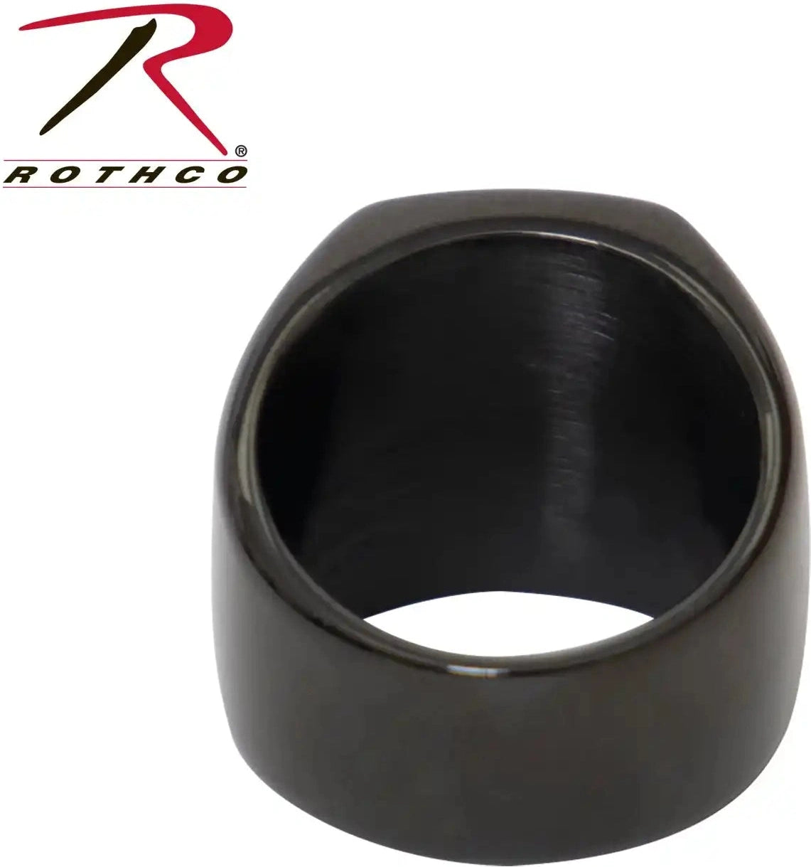 Rothco Stainless Steel Usmc Eagle Globe and Anchor Ring - Black - 8