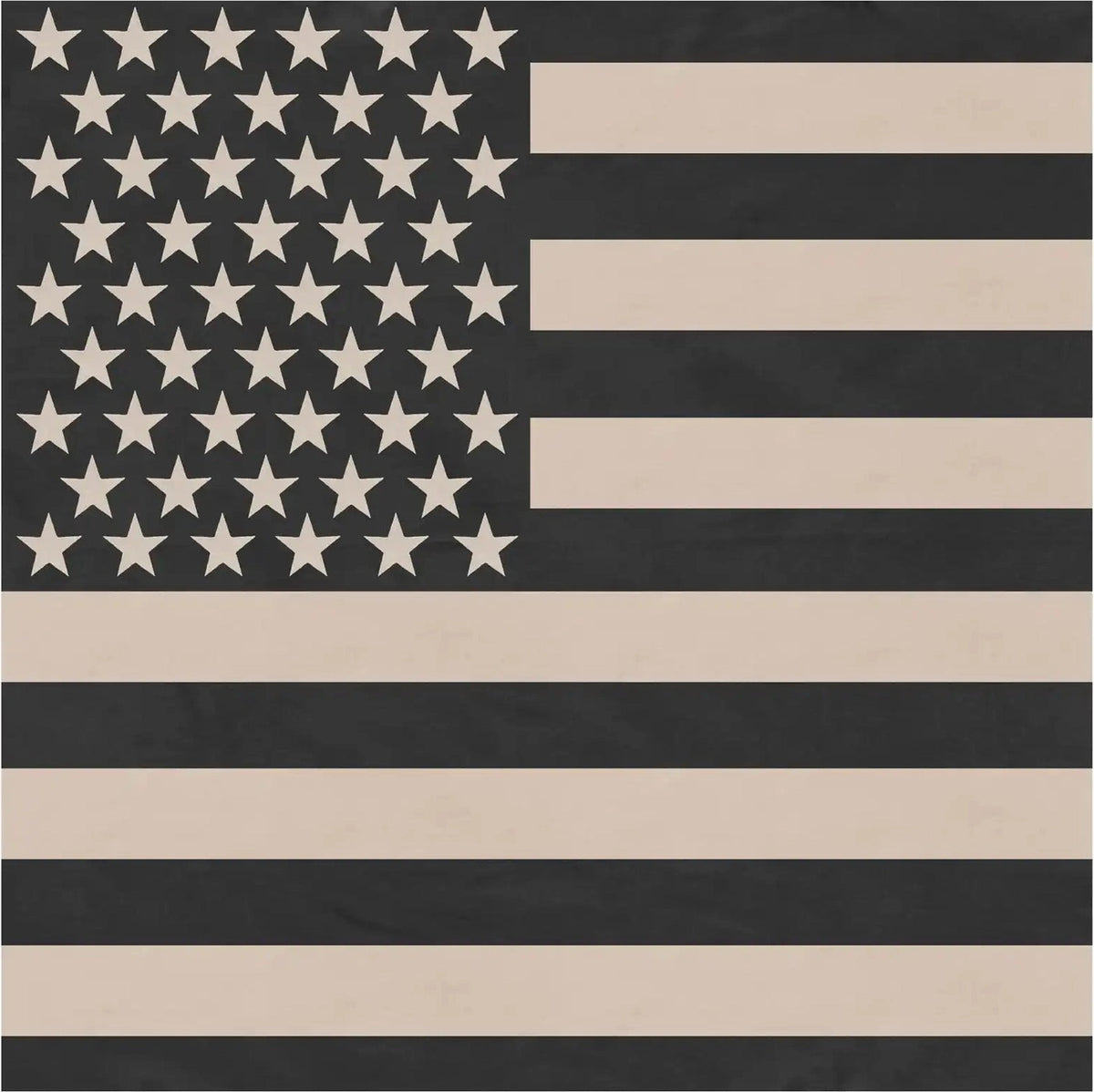 Rothco Subdued us Flag Bandana - Black / Khaki / 22 Inches