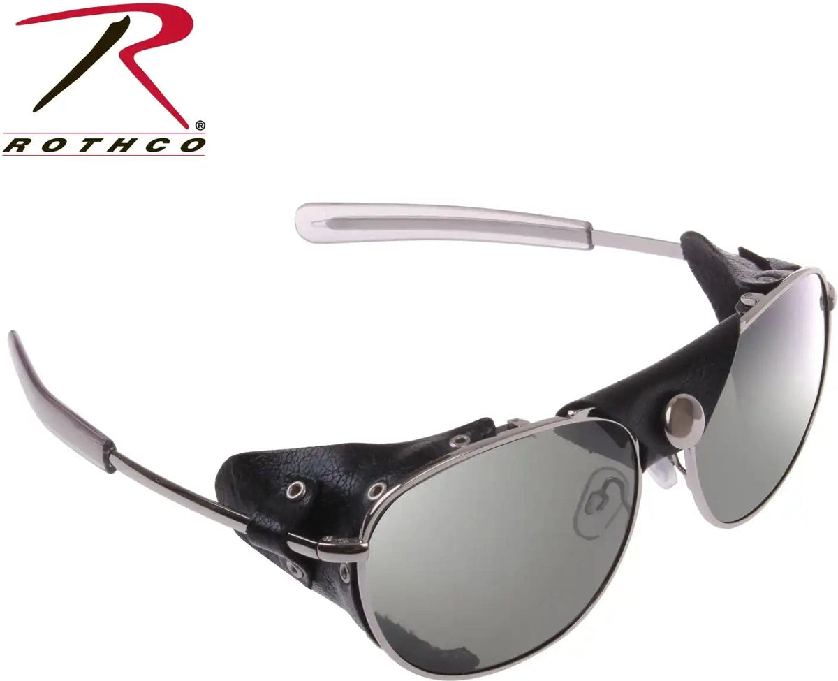Rothco Tactical Aviator Sunglasses with Wind Guards - Chrome / Smoke / 58 Mm