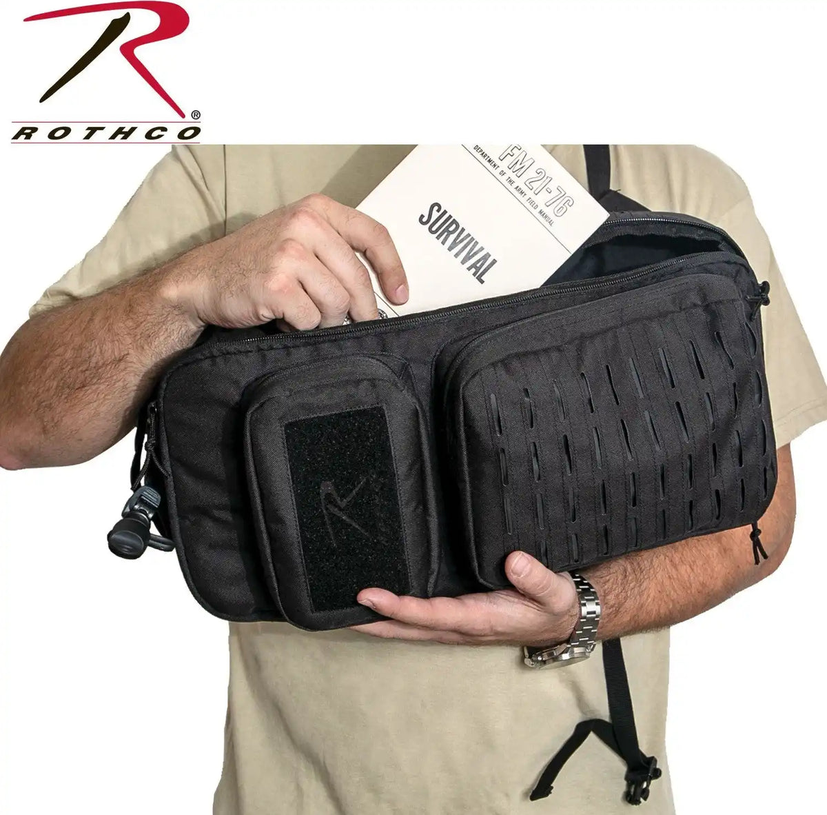 Rothco Tactical Single Sling Pack with Laser Cut Molle