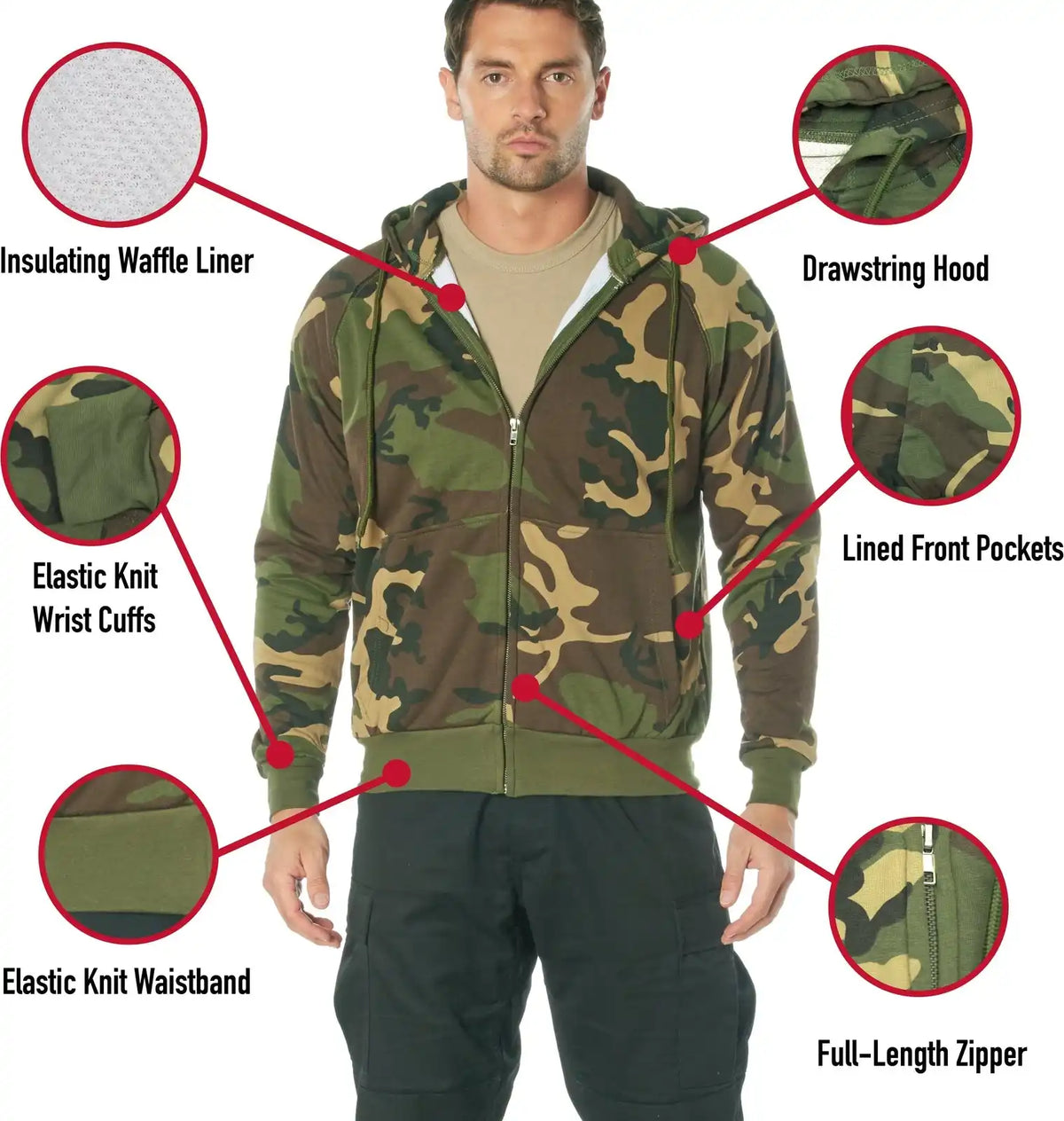 Rothco Thermal Lined Full-zip Hoodie