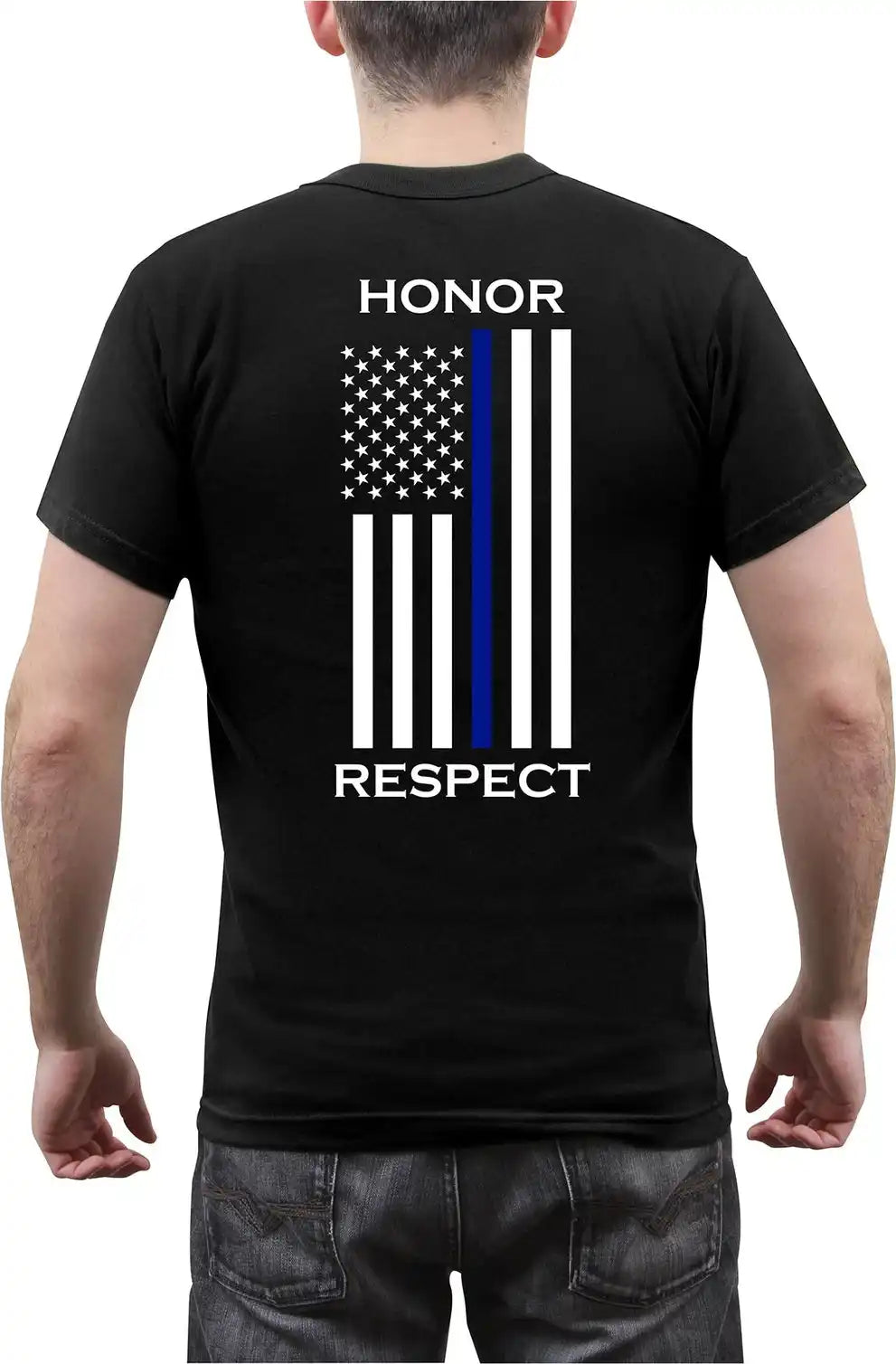 Rothco Thin Blue Line America Map t Shirt