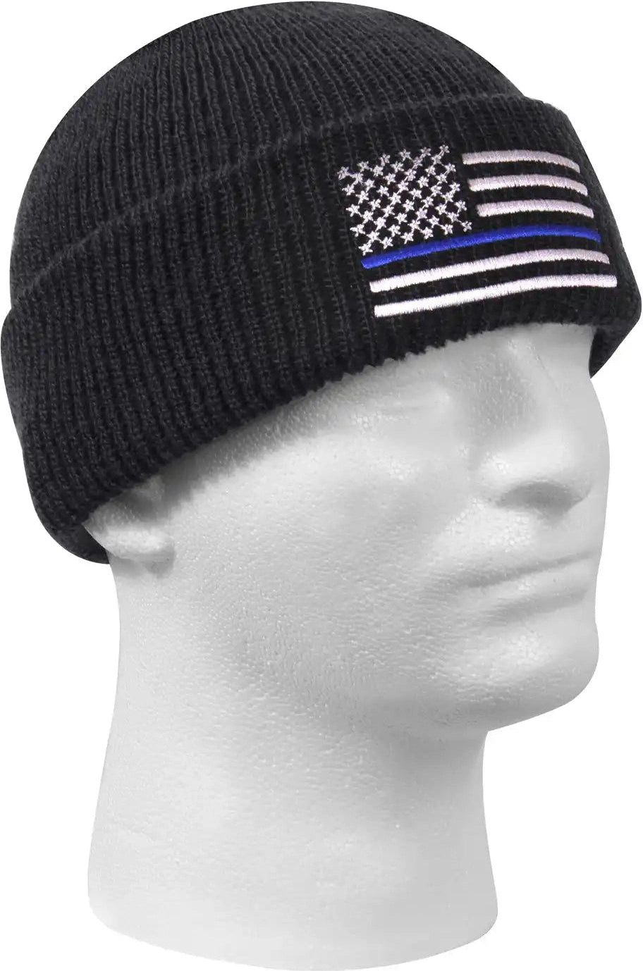 Rothco Thin Blue Line Deluxe Embroidered Watch Cap Black / one Size