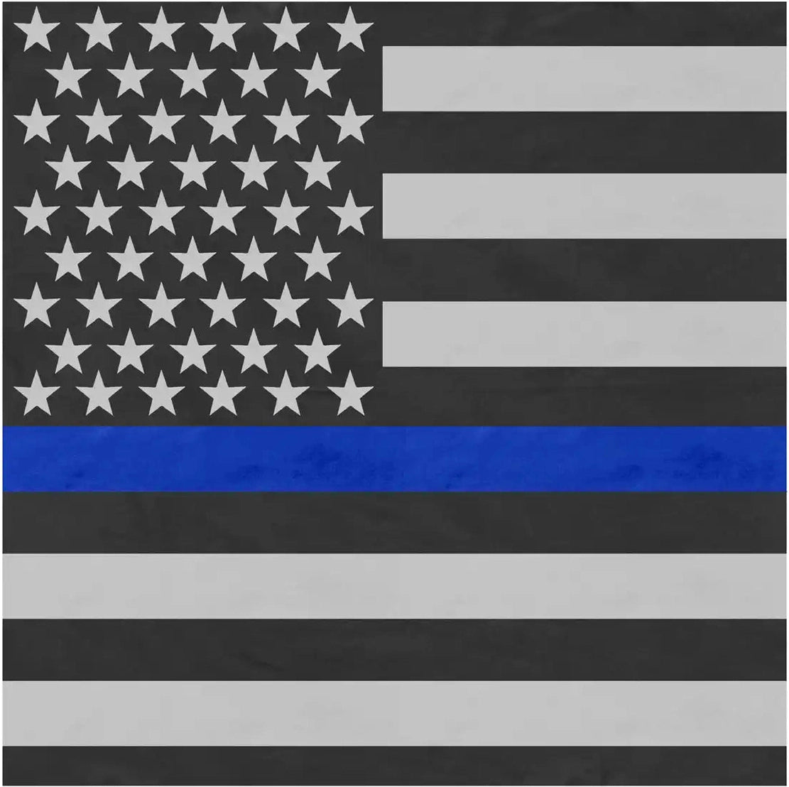 Rothco Thin Blue Line Flag Bandana - Subdued / 22 x Inches