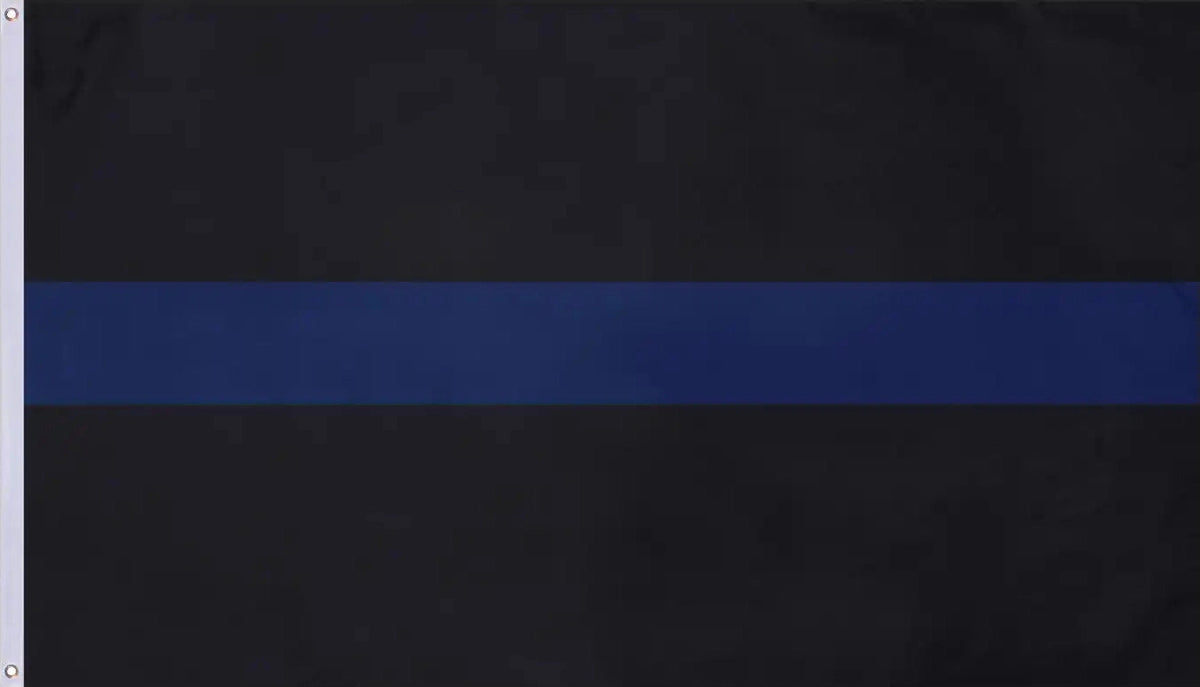 Rothco Thin Blue Line Flag Black / 3’ x 5’
