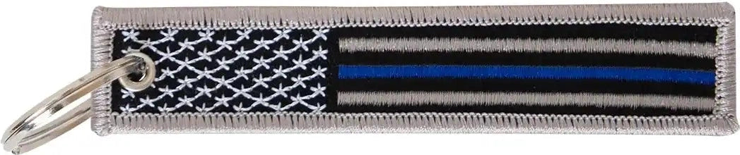Rothco Thin Blue Line Flag Patch Keychain