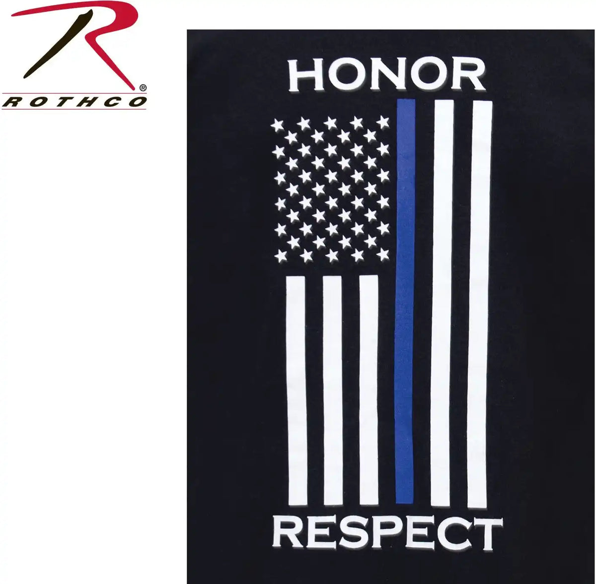 Rothco Thin Blue Line Honor and Respect Long Sleeve T-shirt