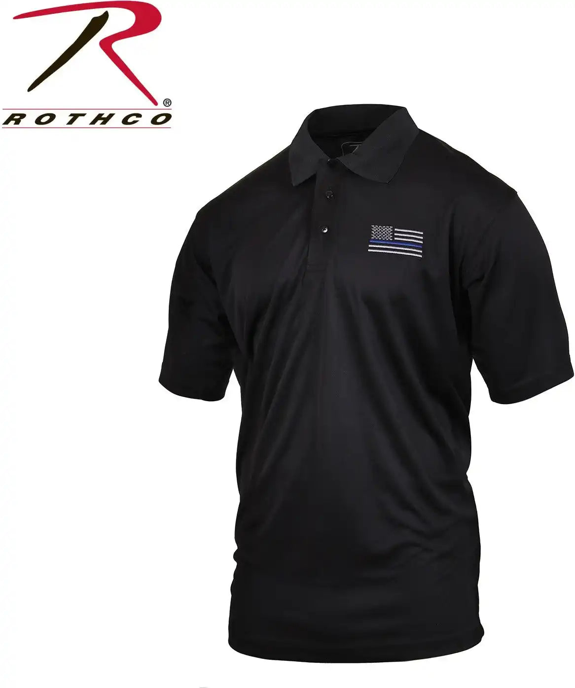 Rothco Thin Blue Line Moisture Wicking Polo