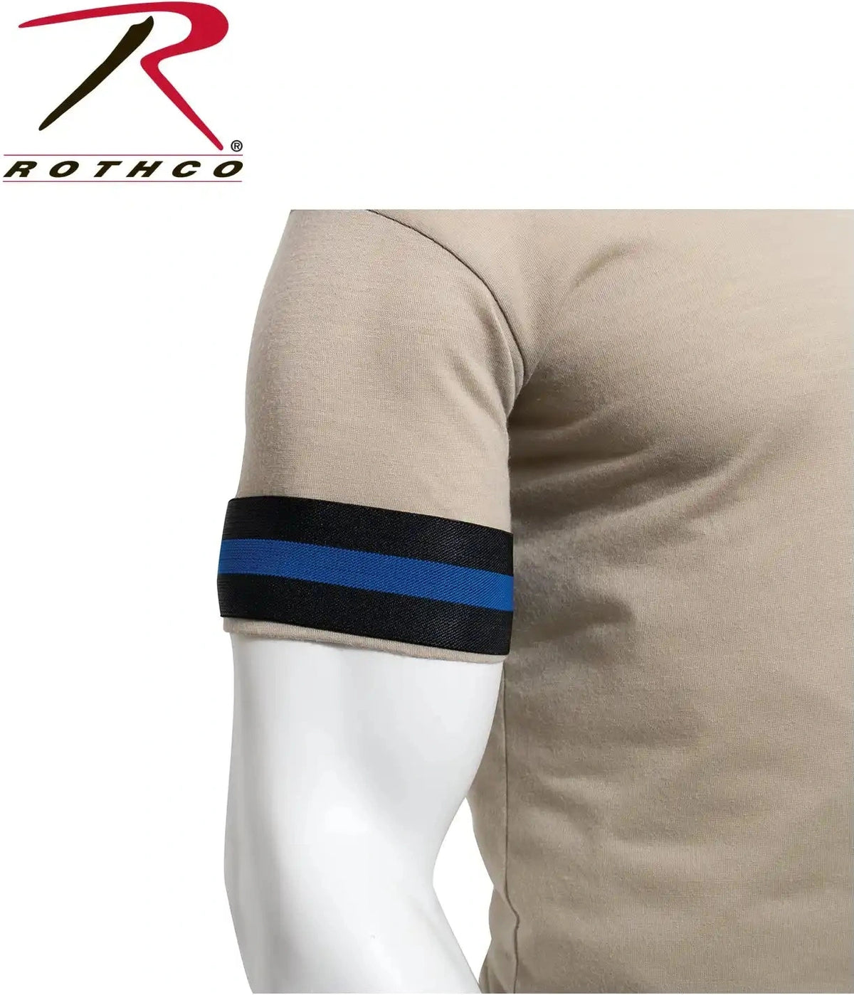 Rothco Thin Blue Line Mourning Arm Band Black / Line