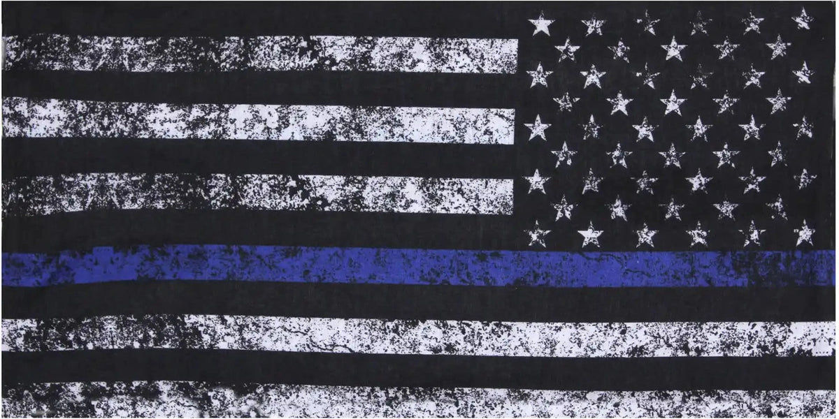 Rothco Thin Blue Line Multi use Tactical Wrap Black / one Size