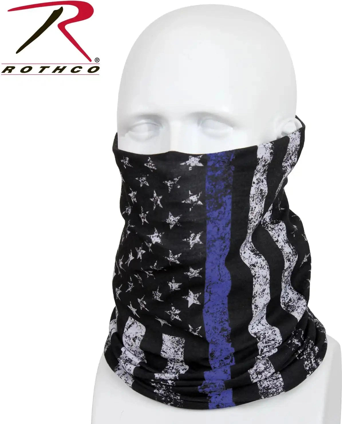 Rothco Thin Blue Line Multi use Tactical Wrap Black / one Size