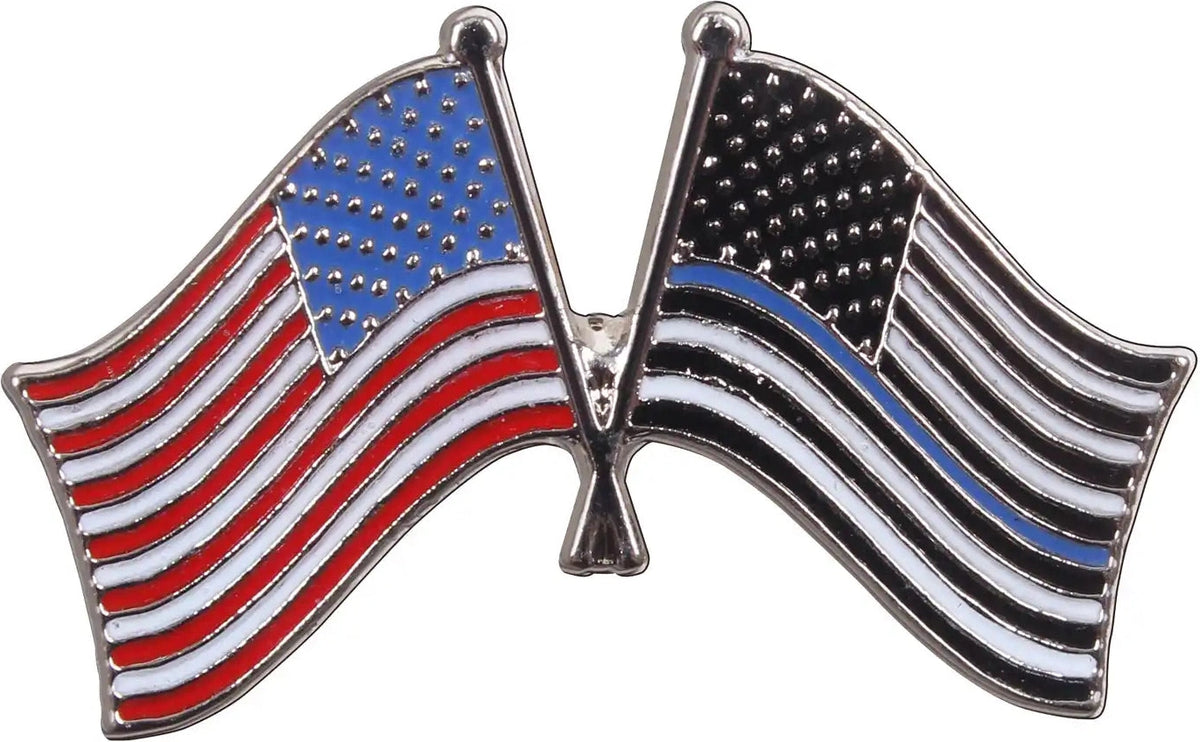 Rothco Thin Blue Line us Flag Pin Black / one Size