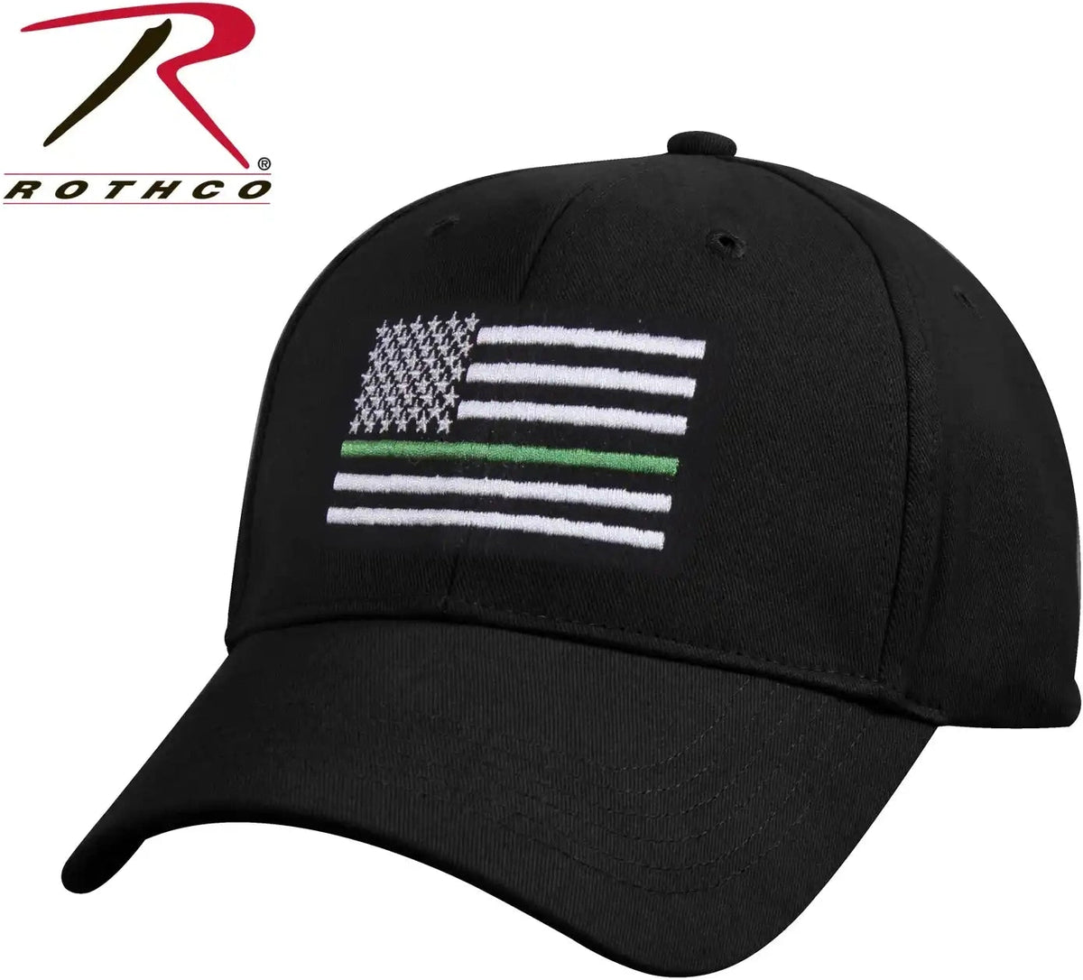 Rothco Thin Green Line Flag Low Pro Cap - Black / one Size