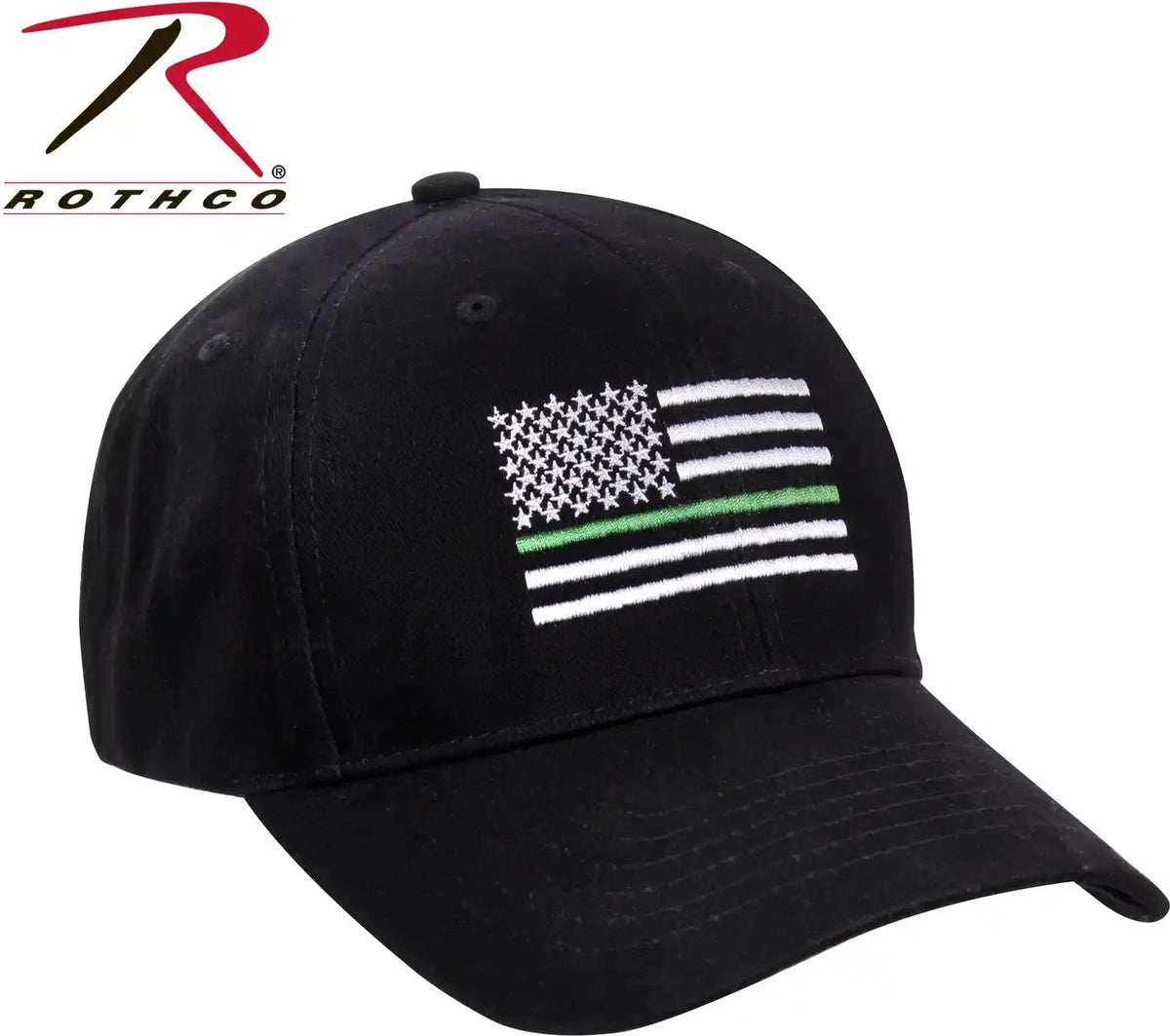 Rothco Thin Green Line Flag Low Pro Cap - Black / one Size