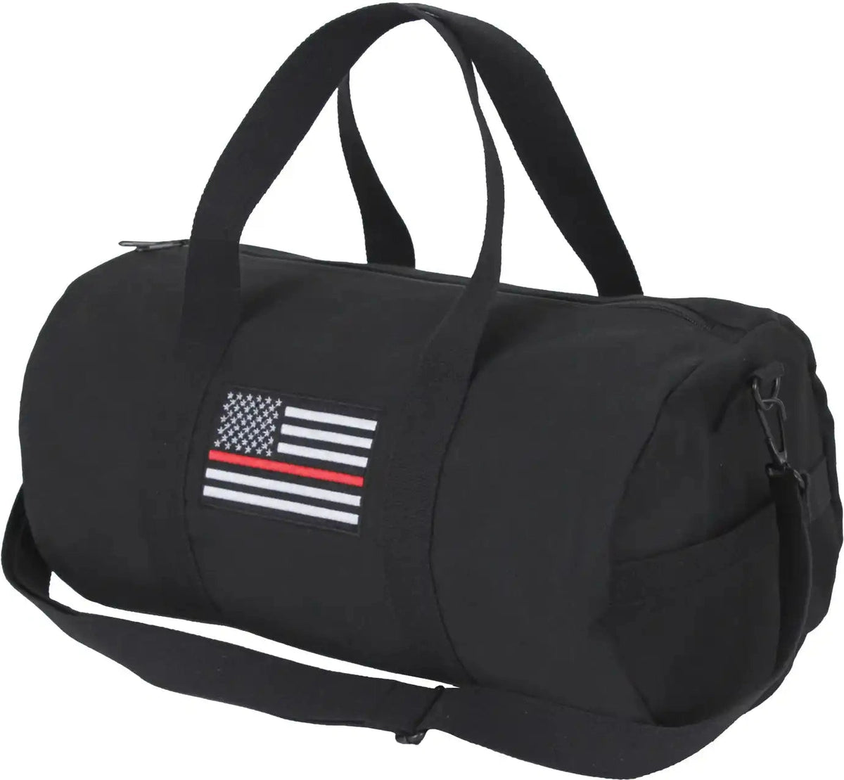 Rothco Thin Red Line Canvas Shoulder Duffle Bag 19 Inch Black