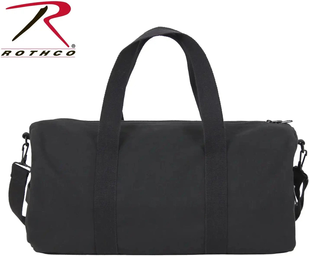 Rothco Thin Red Line Canvas Shoulder Duffle Bag 19 Inch Black