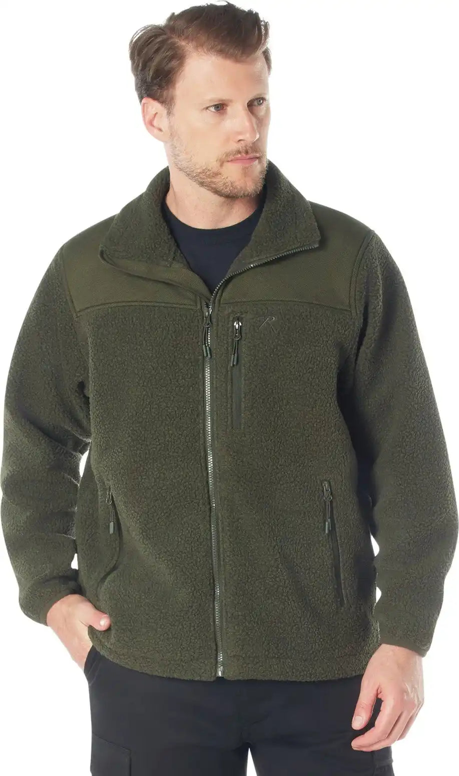 Rothco Trailsman Sherpa Fleece Jacket - Olive Drab / s