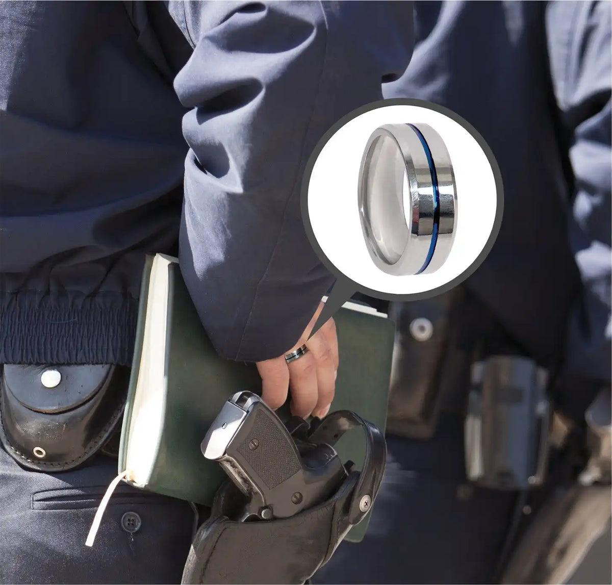 Rothco Tungsten Carbide Thin Blue Line Ring