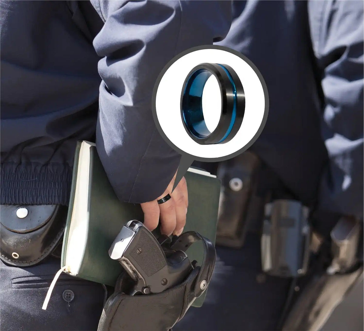 Rothco Tungsten Carbide Thin Blue Line Ring