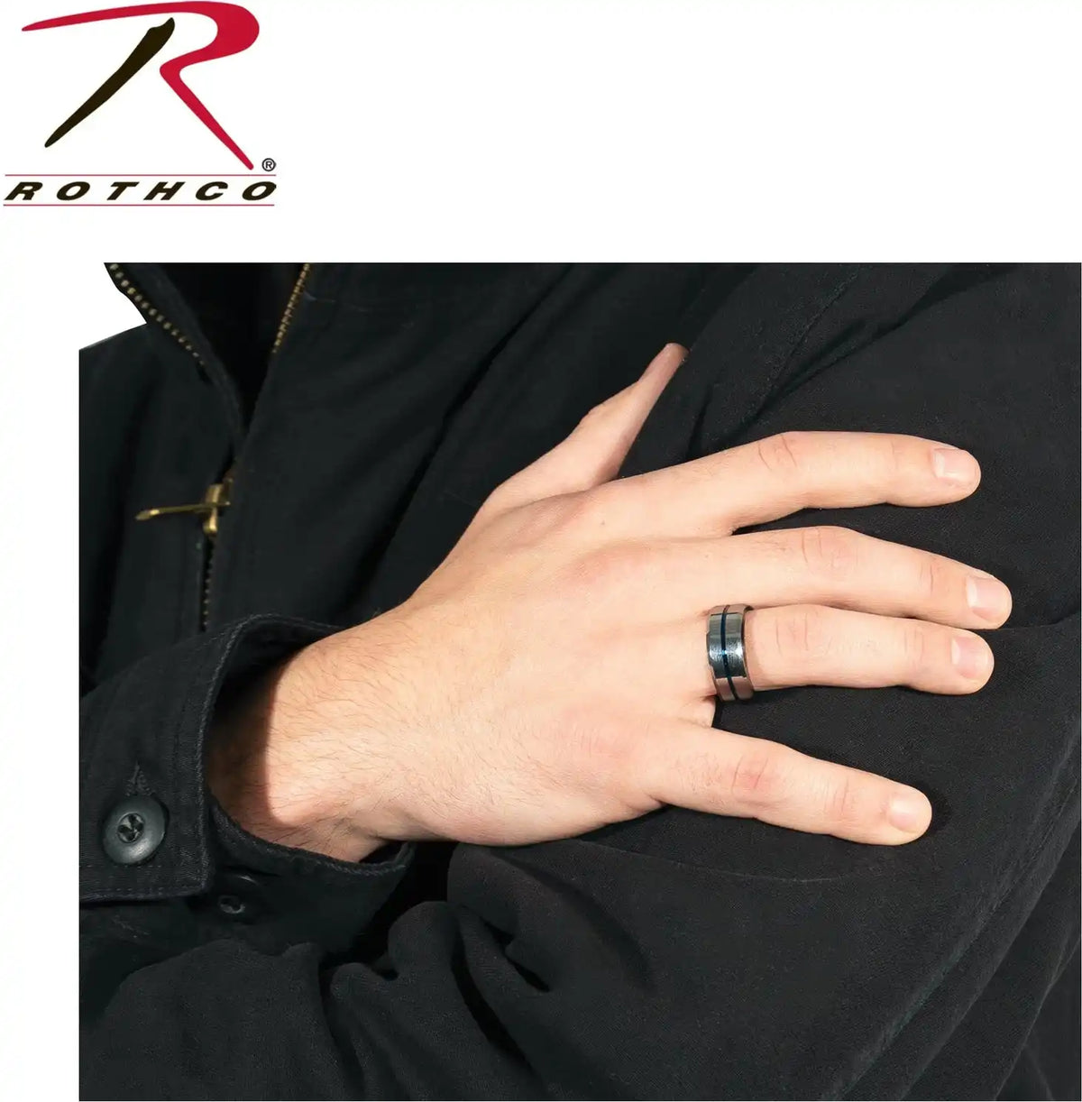 Rothco Tungsten Carbide Thin Blue Line Ring
