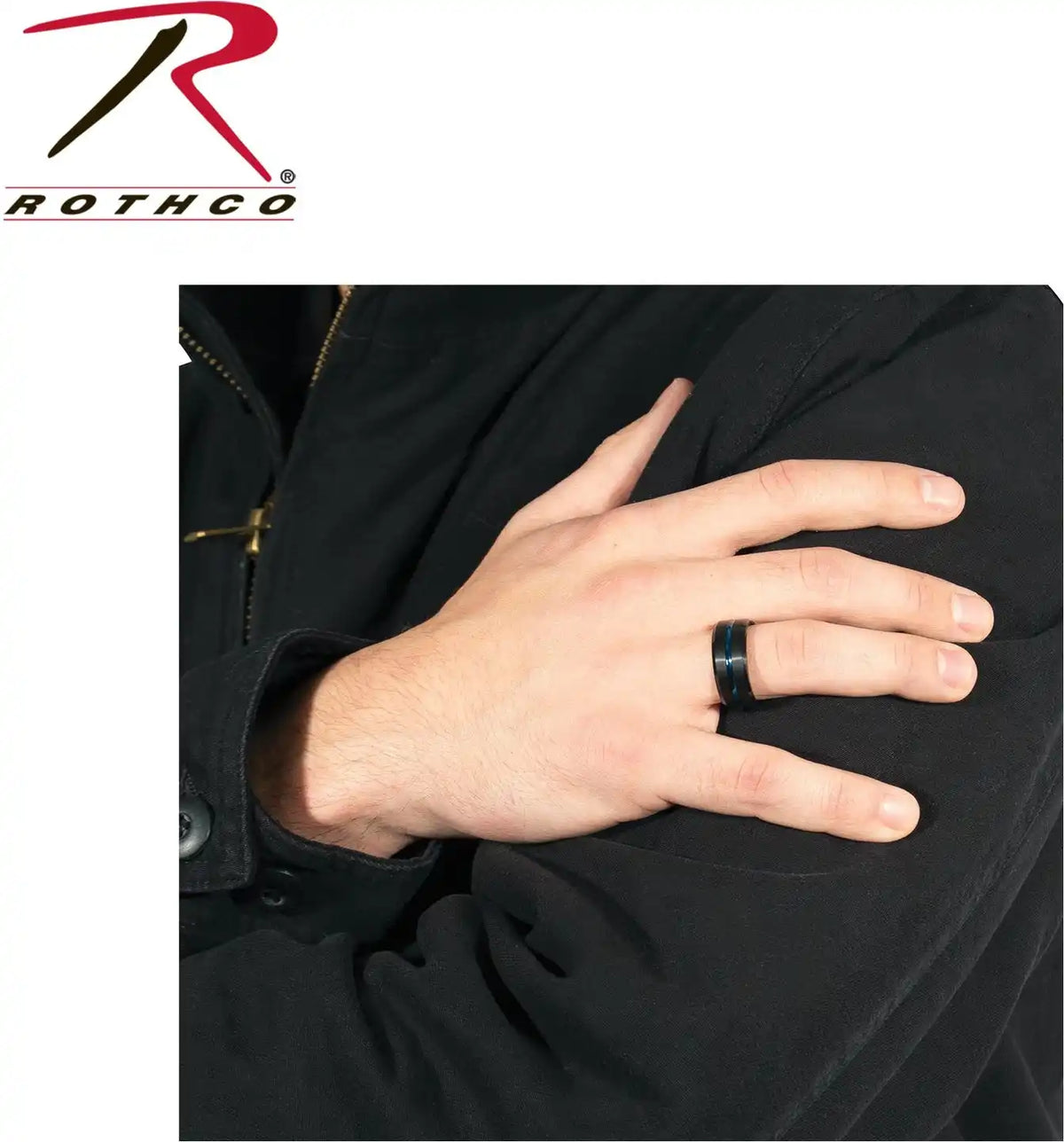 Rothco Tungsten Carbide Thin Blue Line Ring