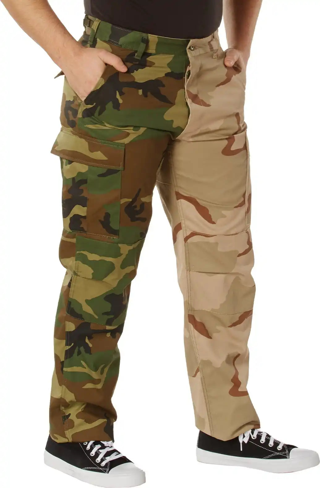 Rothco Two-tone Camo Bdu Pants - Woodland / Tri-color / Xs