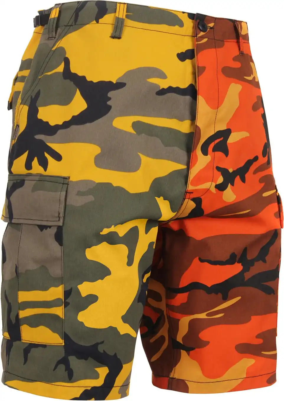 Rothco Two-tone Camo Bdu Short - Stinger Yellow / Savage Orange / Xs