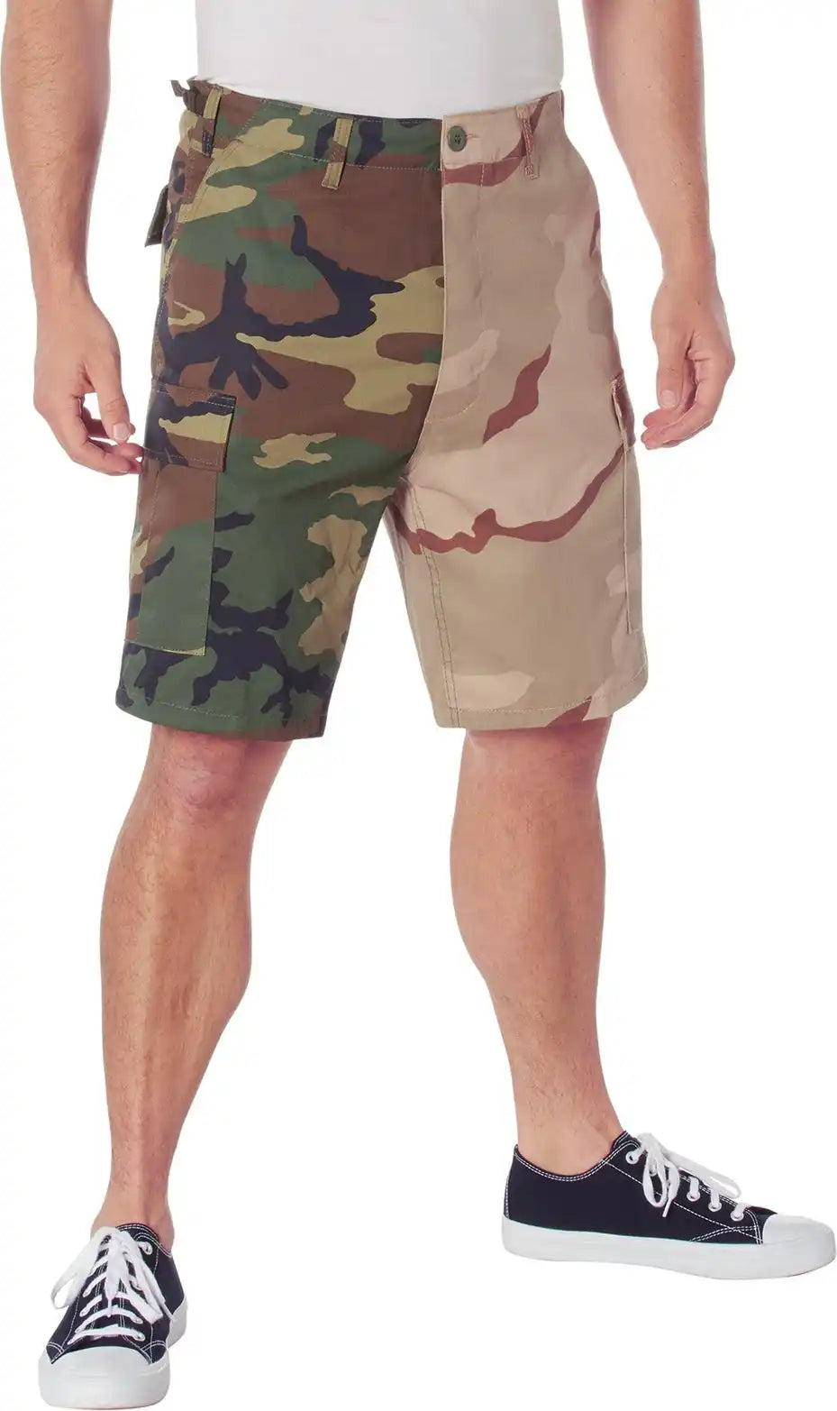 Rothco Two-tone Camo Bdu Short - Woodland / Tri-color / s
