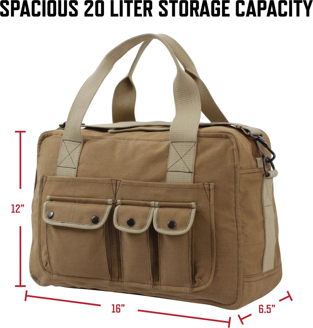 Rothco Two Tone Specialist Carry All Shoulder Bag Coyote Brown