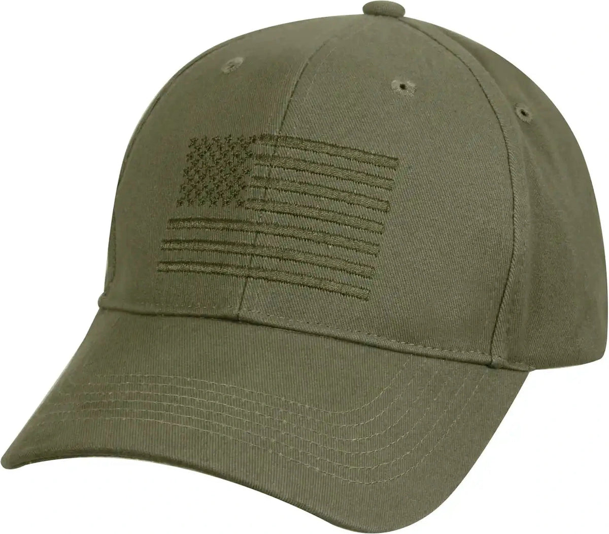 Rothco U.s. Flag Low Profile Cap - Olive Drab / one Size