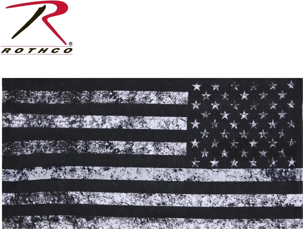 Rothco U.s. Flag Multi use Tactical Wrap Black / White / one Size