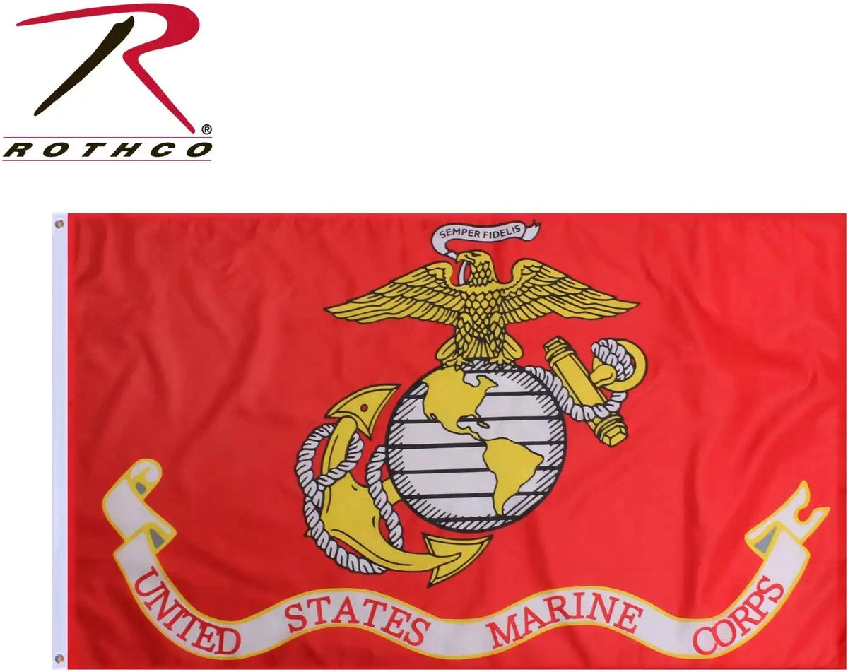 Rothco U.s.m.c. W/ G&a Flag