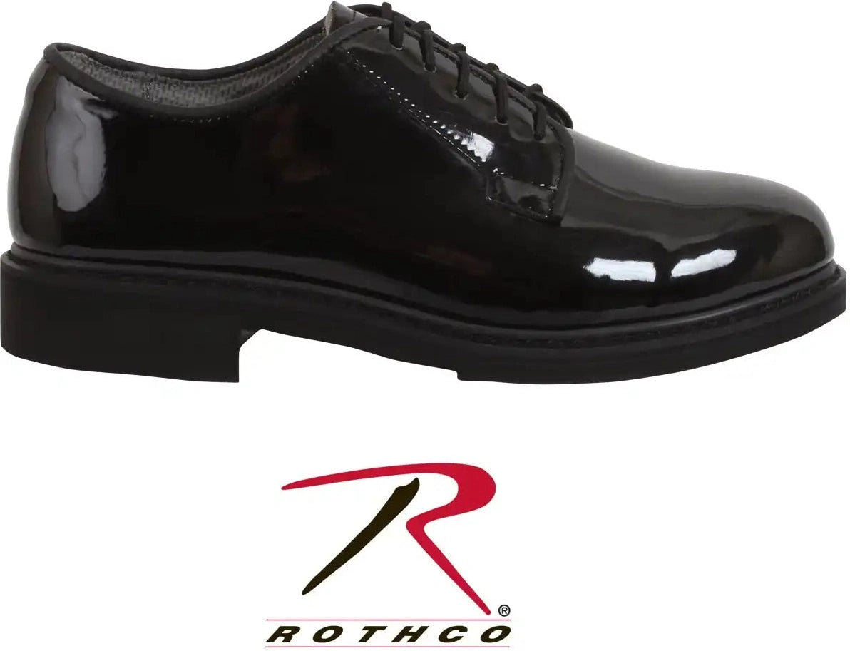 Rothco Uniform Hi Gloss Oxford Dress Shoe Black / 11 / Wide