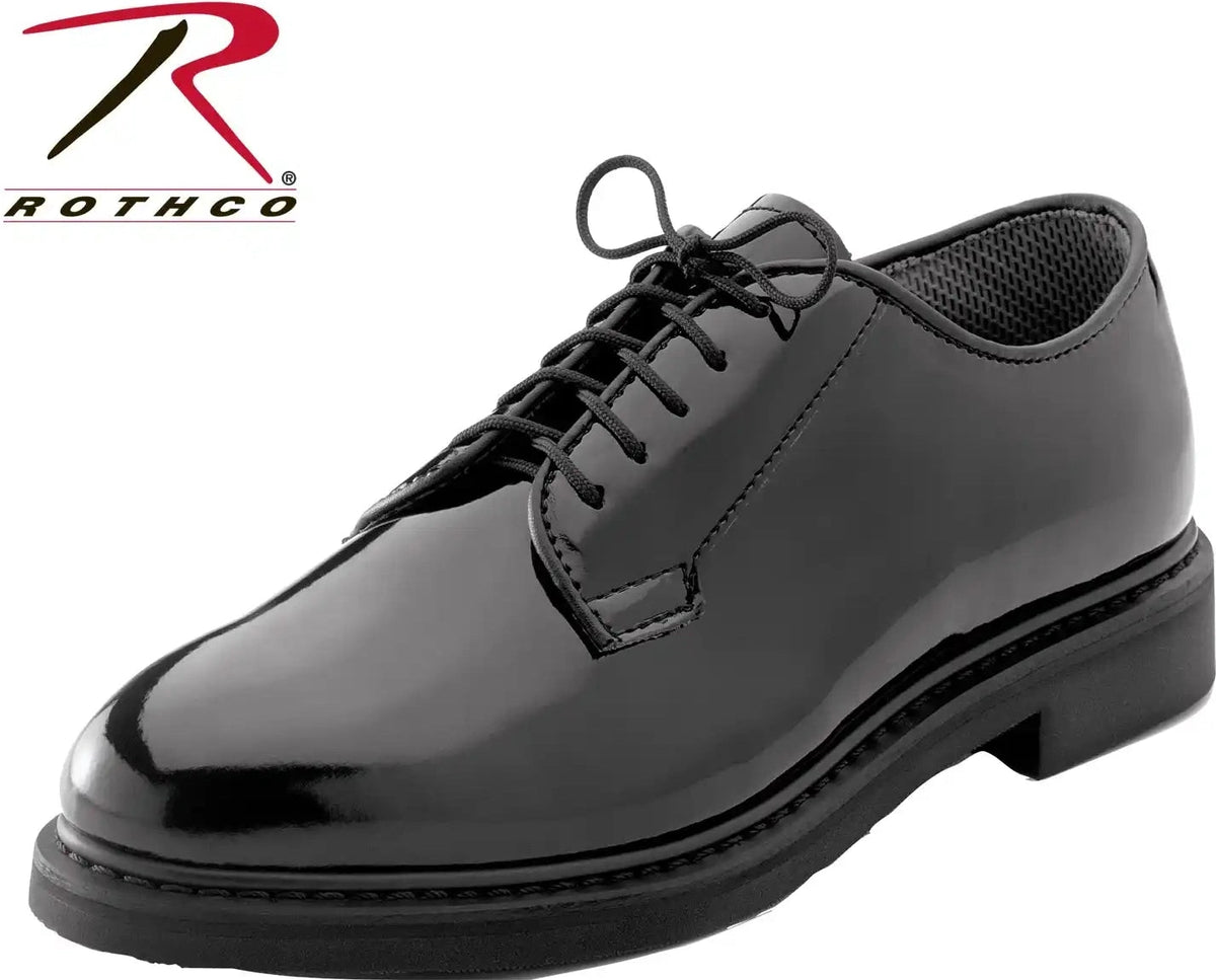 Rothco Uniform Hi Gloss Oxford Dress Shoe Black / 11 / Wide