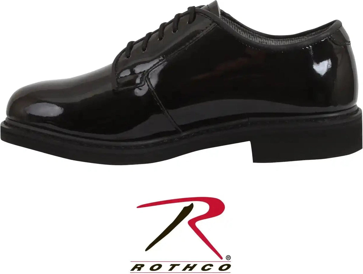 Rothco Uniform Hi Gloss Oxford Dress Shoe Black / 11 / Wide